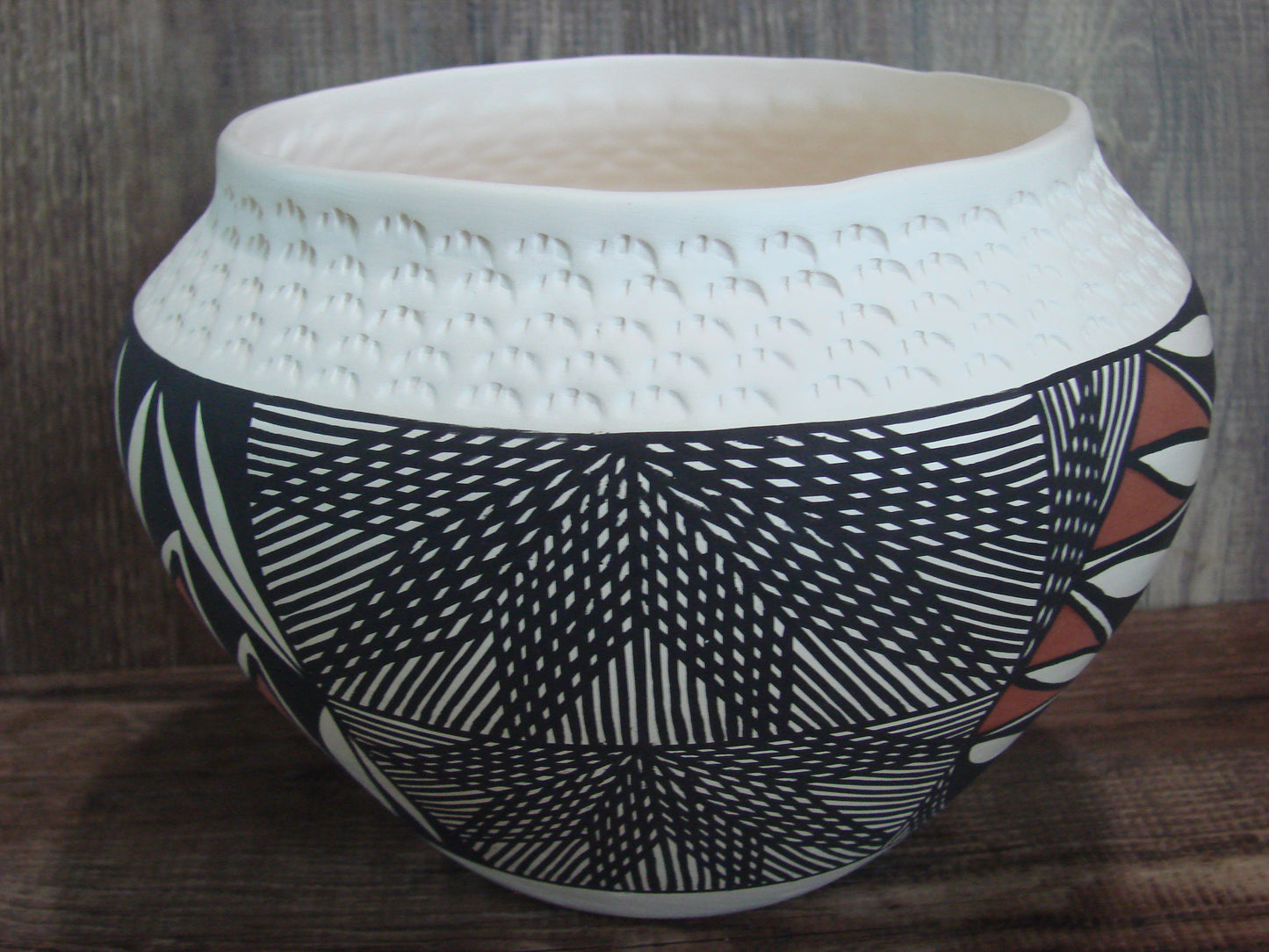 Acoma Pueblo Fine Line Hand Painted Pottery by Garcia