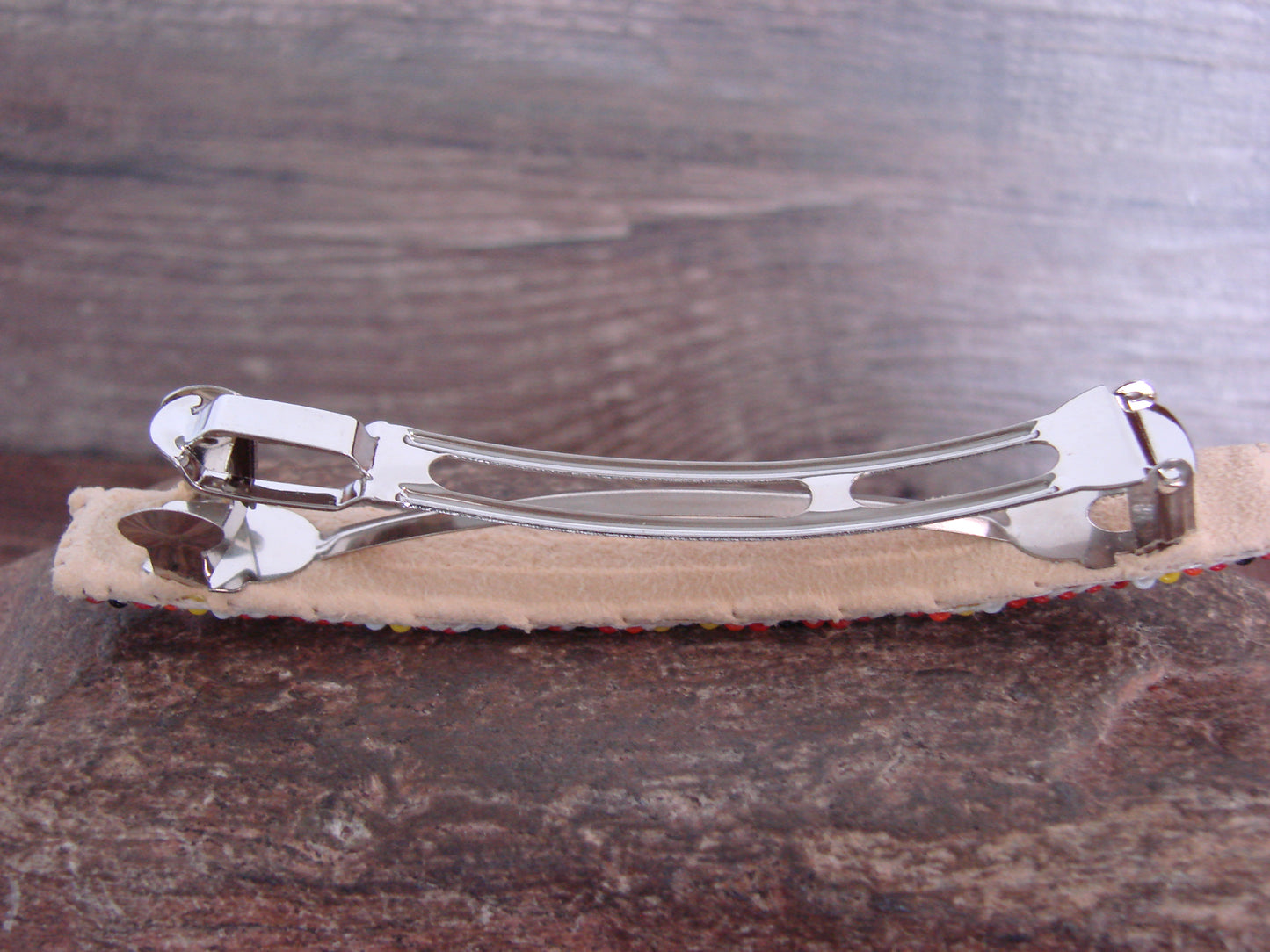 Native American Hand Beaded Hair Barrette by Cleveland
