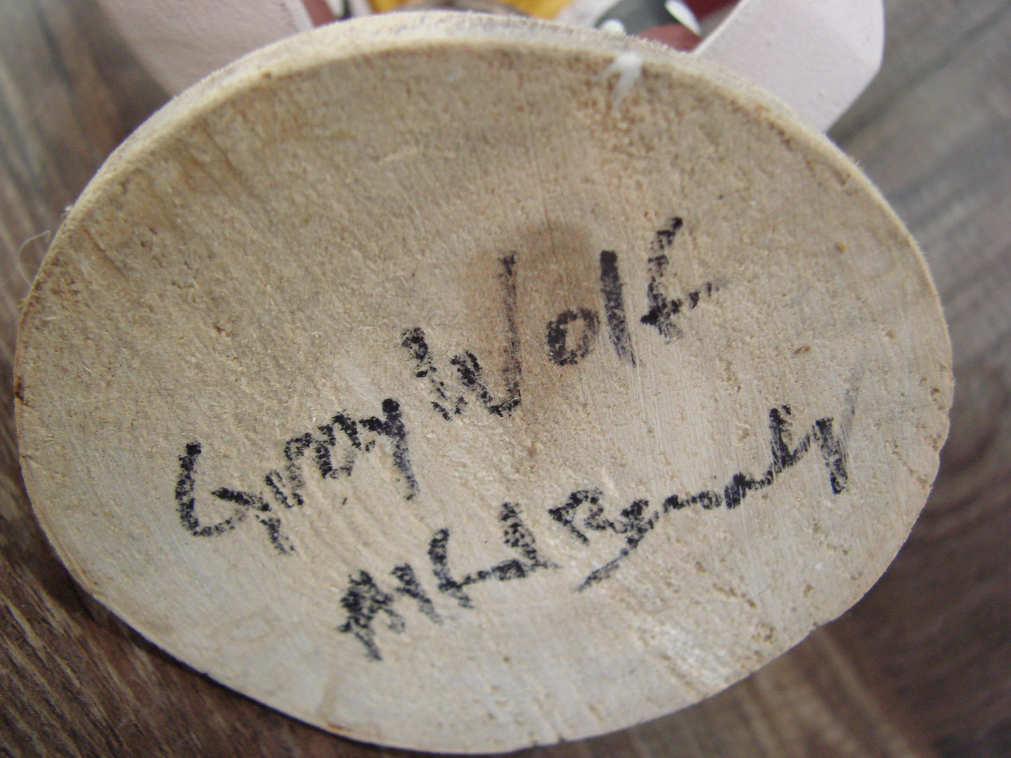 Native American Gray Wolf Kachina Dancer Signed Benally