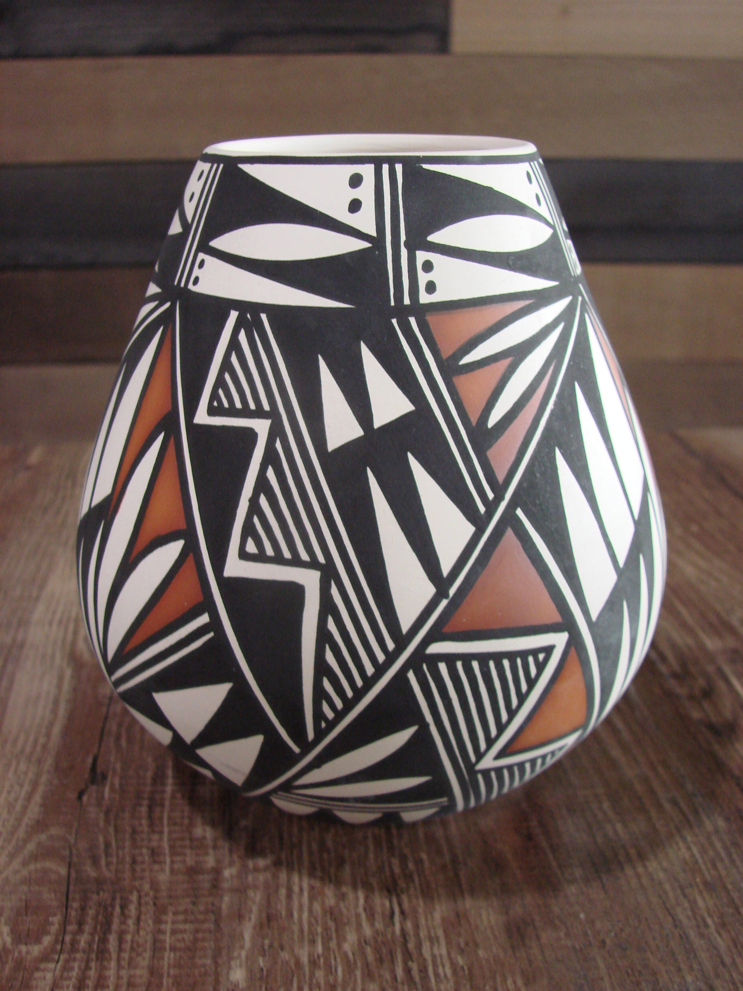 Native American Hand Painted Fine Line Acoma Pottery by Estevan