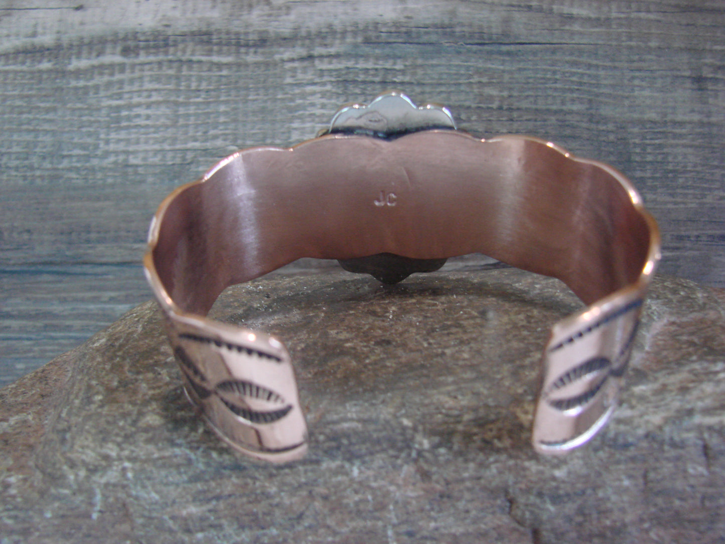 Navajo Indian Copper & Hematite Bracelet by Cleveland
