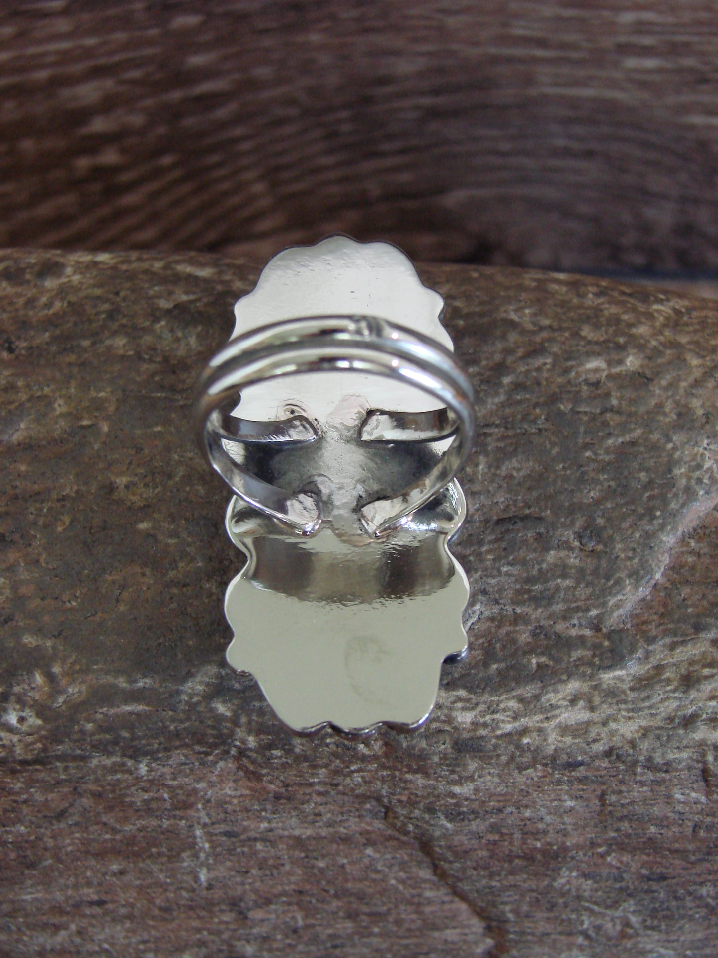 Native American Nickel Silver & Onyx Ring Size 11 - Cleveland