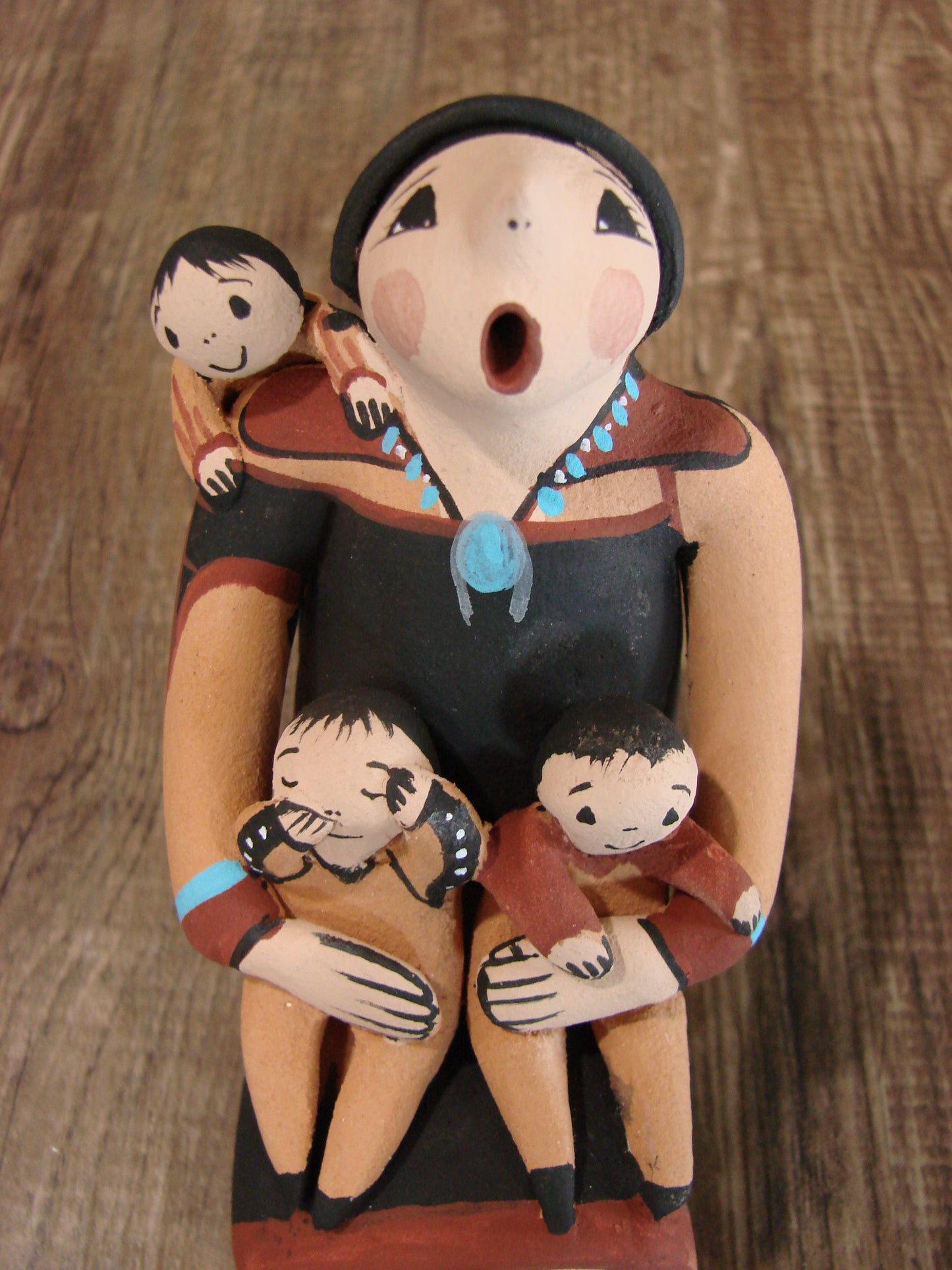 Native American Jemez Handmade Clay Storyteller by Lucero