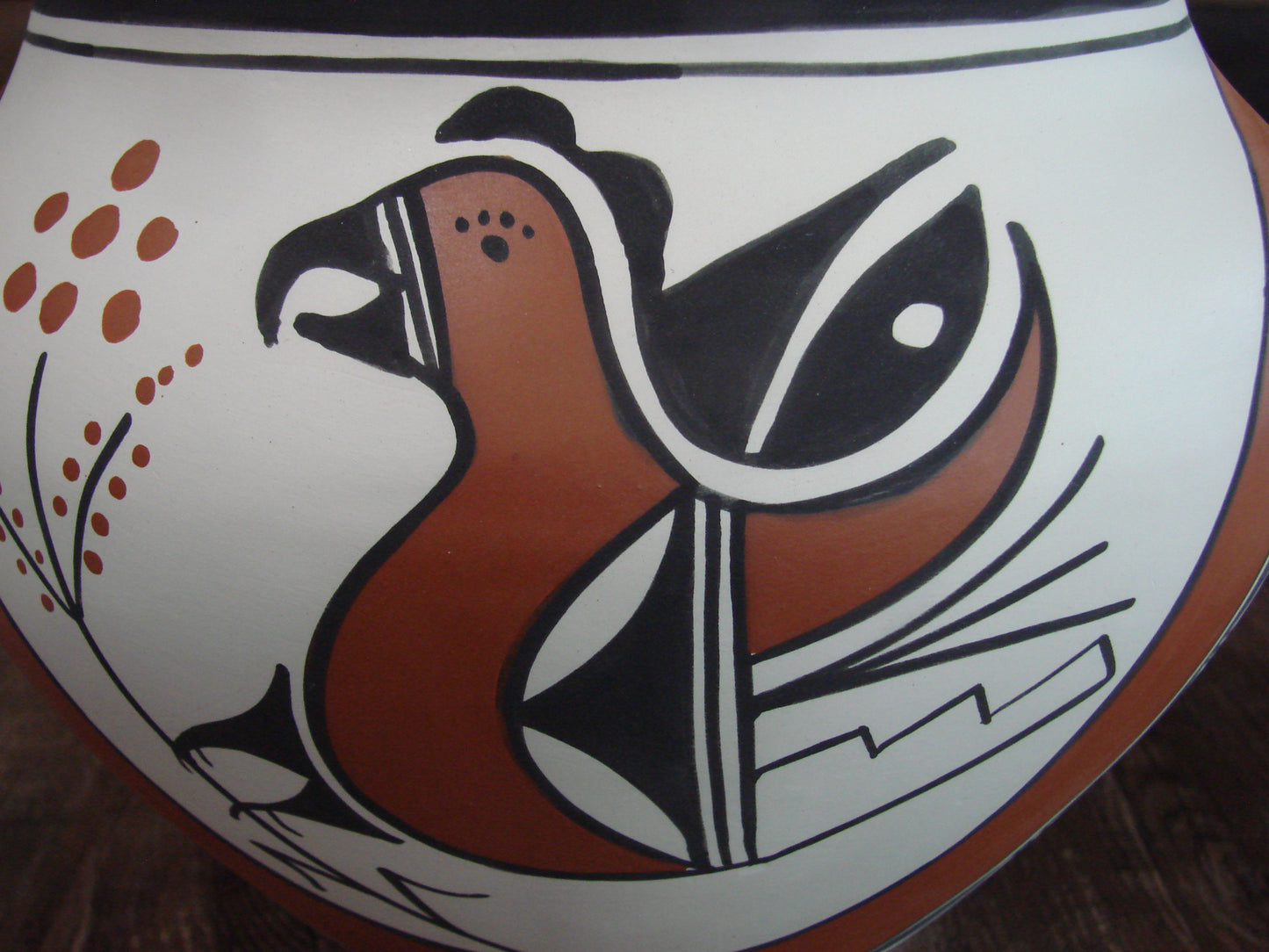 Native American Acoma Fine Line Hand Painted Pottery by Garcia