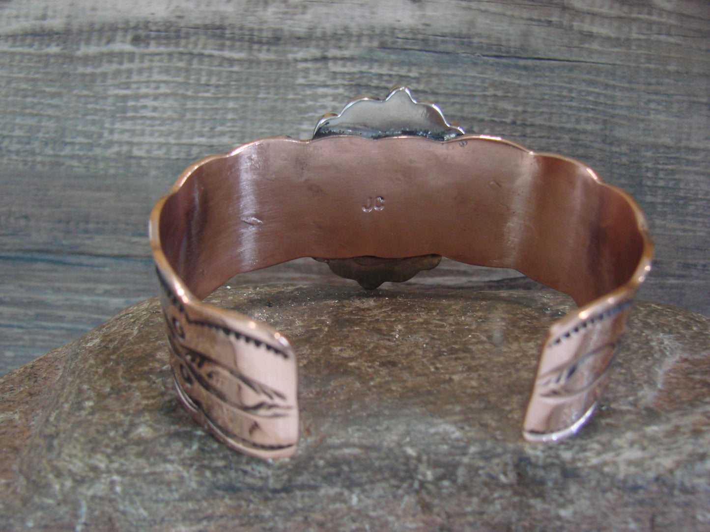 Navajo Indian Copper & Hematite Bracelet by Cleveland