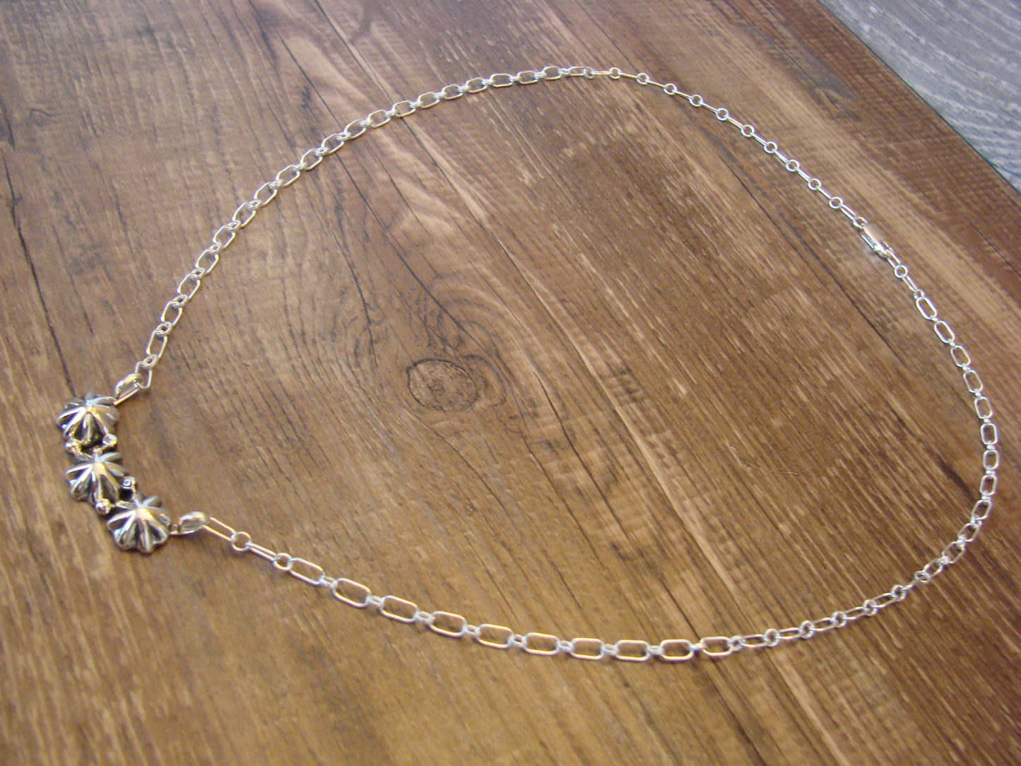 21" Native American Sterling Silver Star Chain Necklace by Lewis