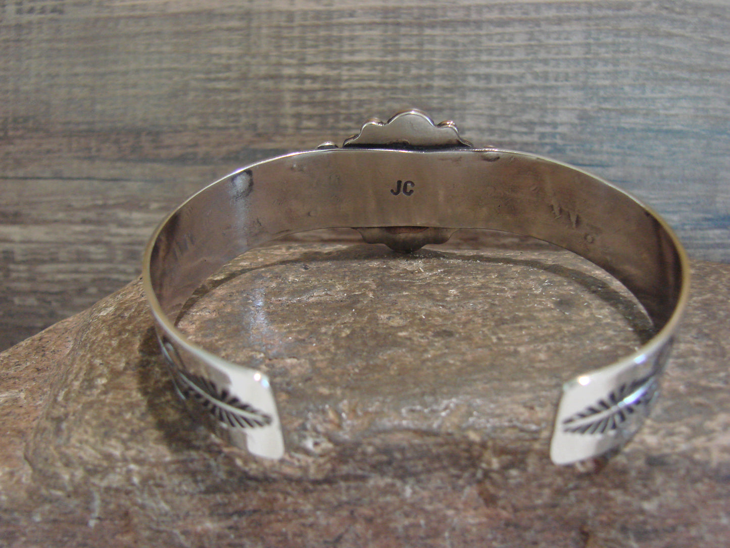 Navajo Indian Nickel Silver & Tiger Eye Bracelet by Cleveland