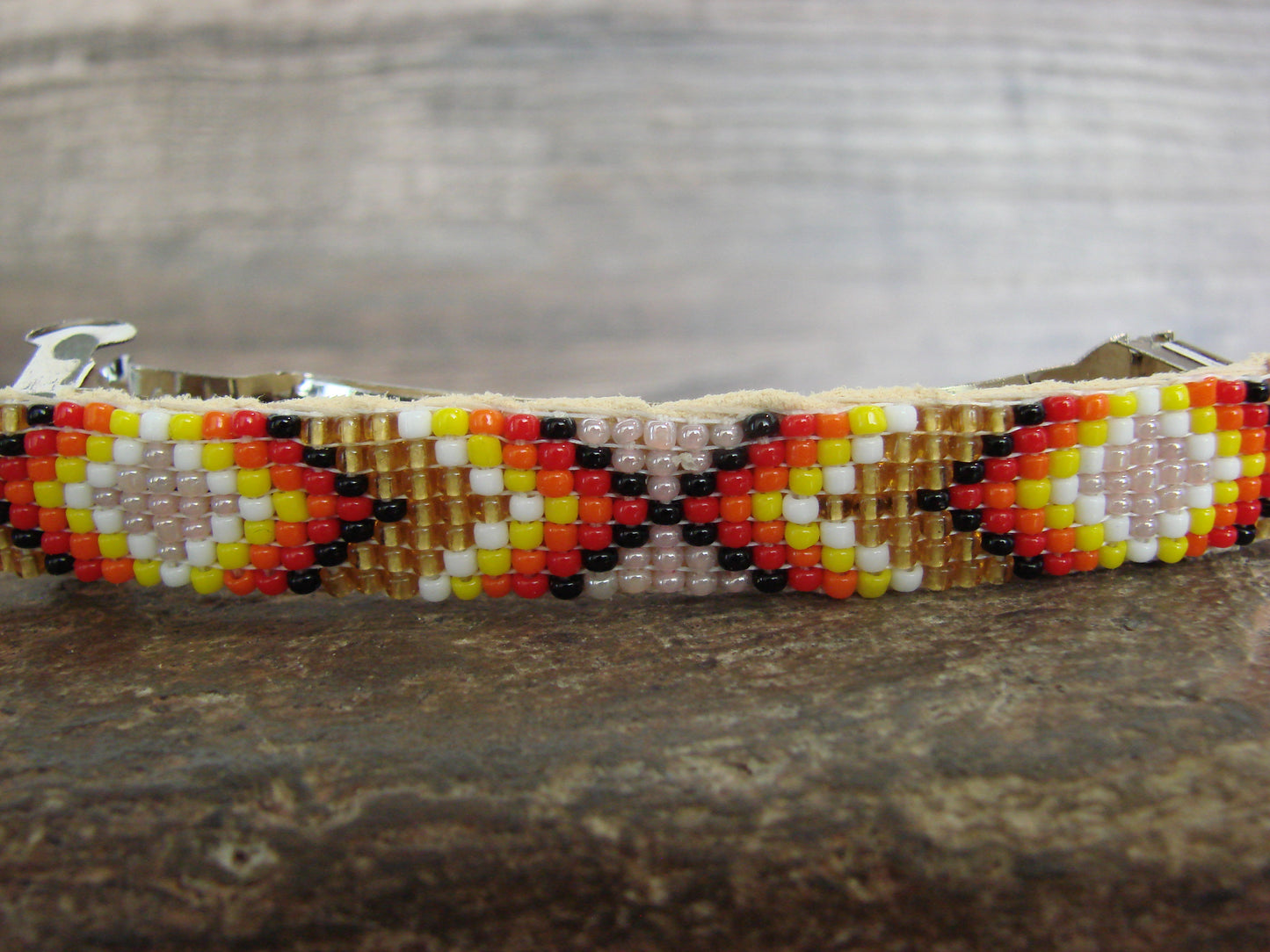 Native American Hand Beaded Hair Barrette by Cleveland
