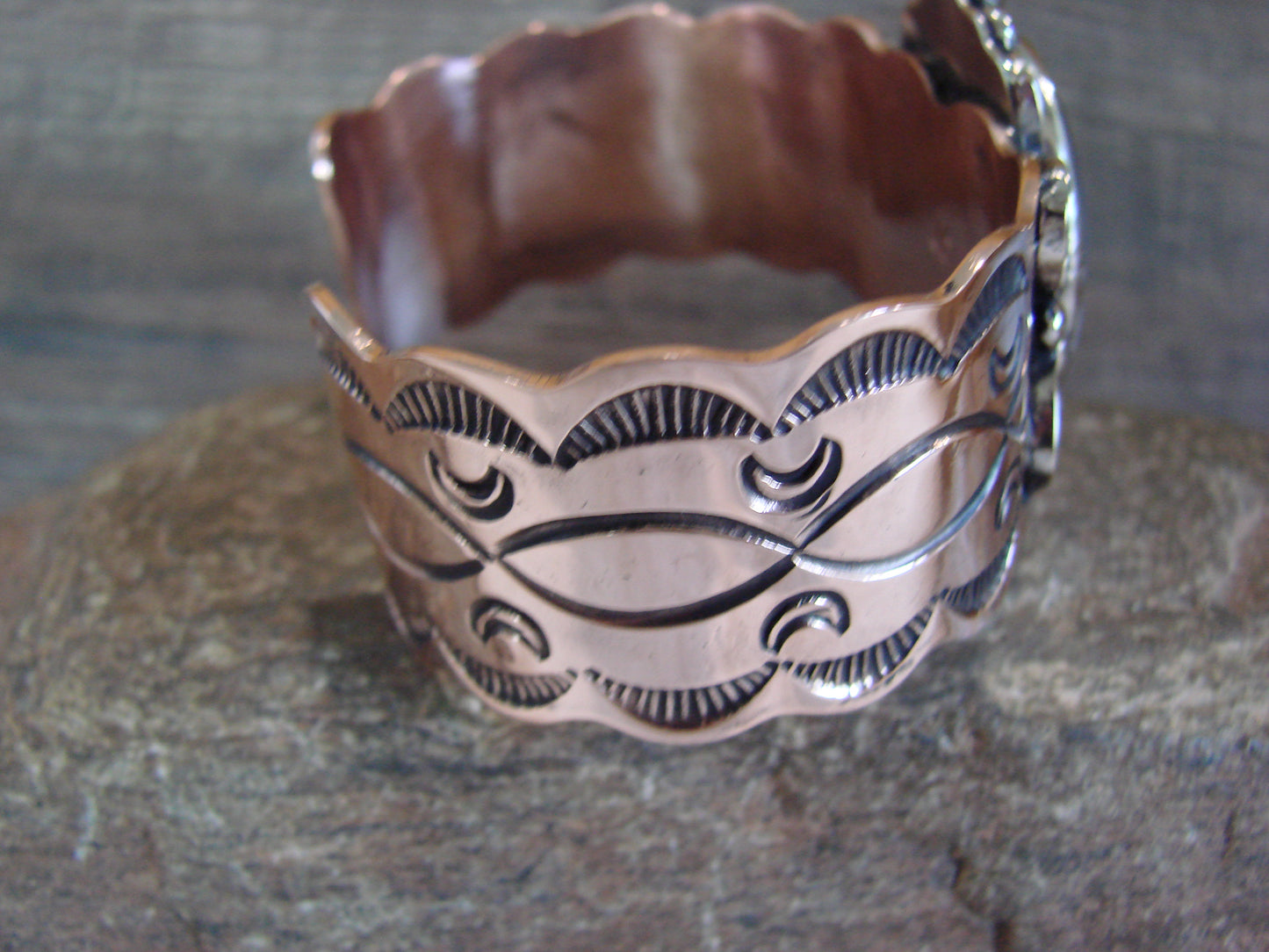 Navajo Indian Copper & Hematite Bracelet by Cleveland