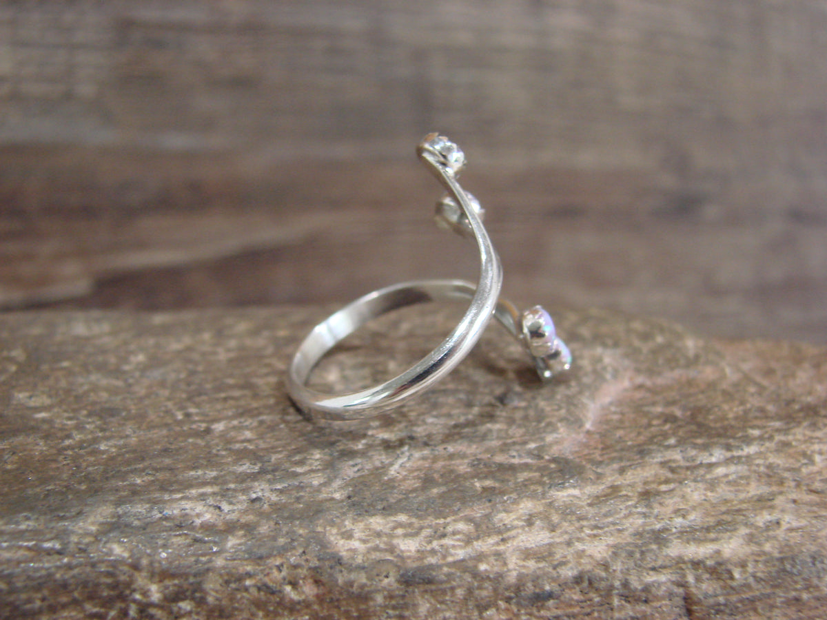 Native American Sterling Silver & Pink Opal Adjustable Ring - Largo