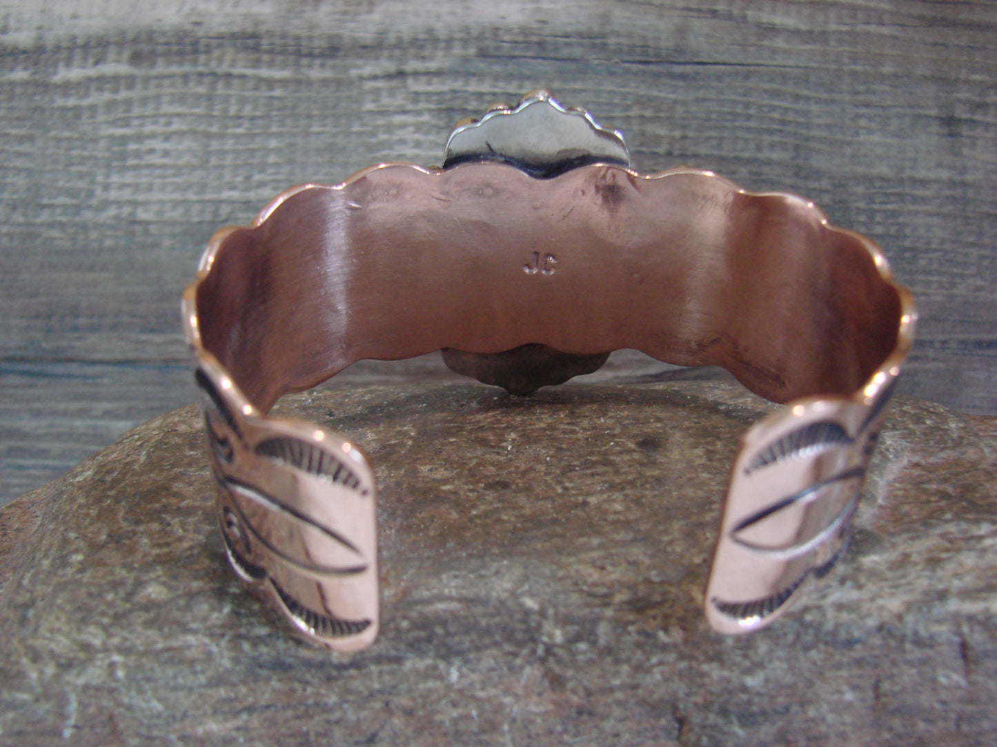 Navajo Indian Copper & Hematite Bracelet by Cleveland