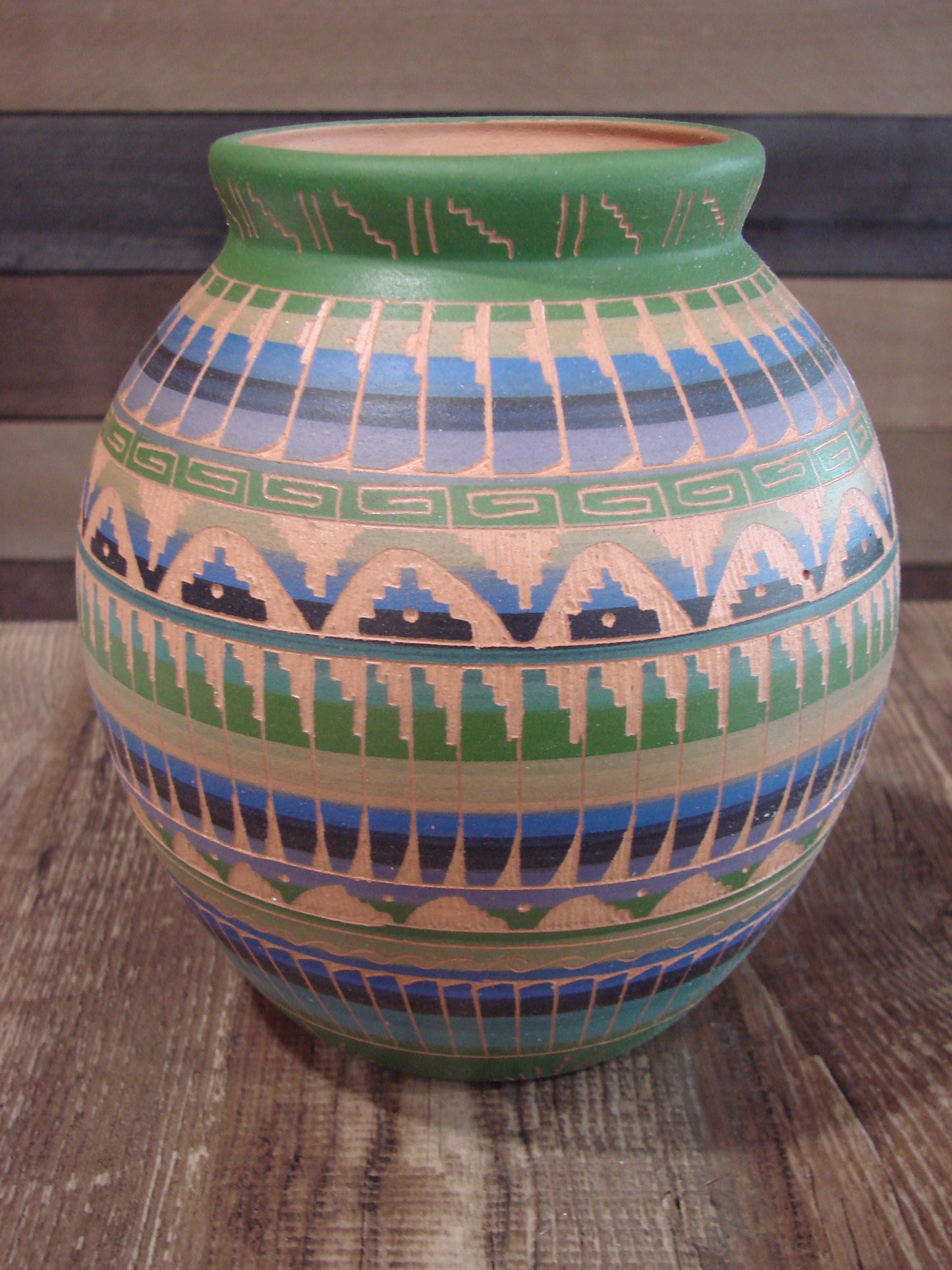 Native American Hand Etched & Hand Painted Pottery - Gilmore