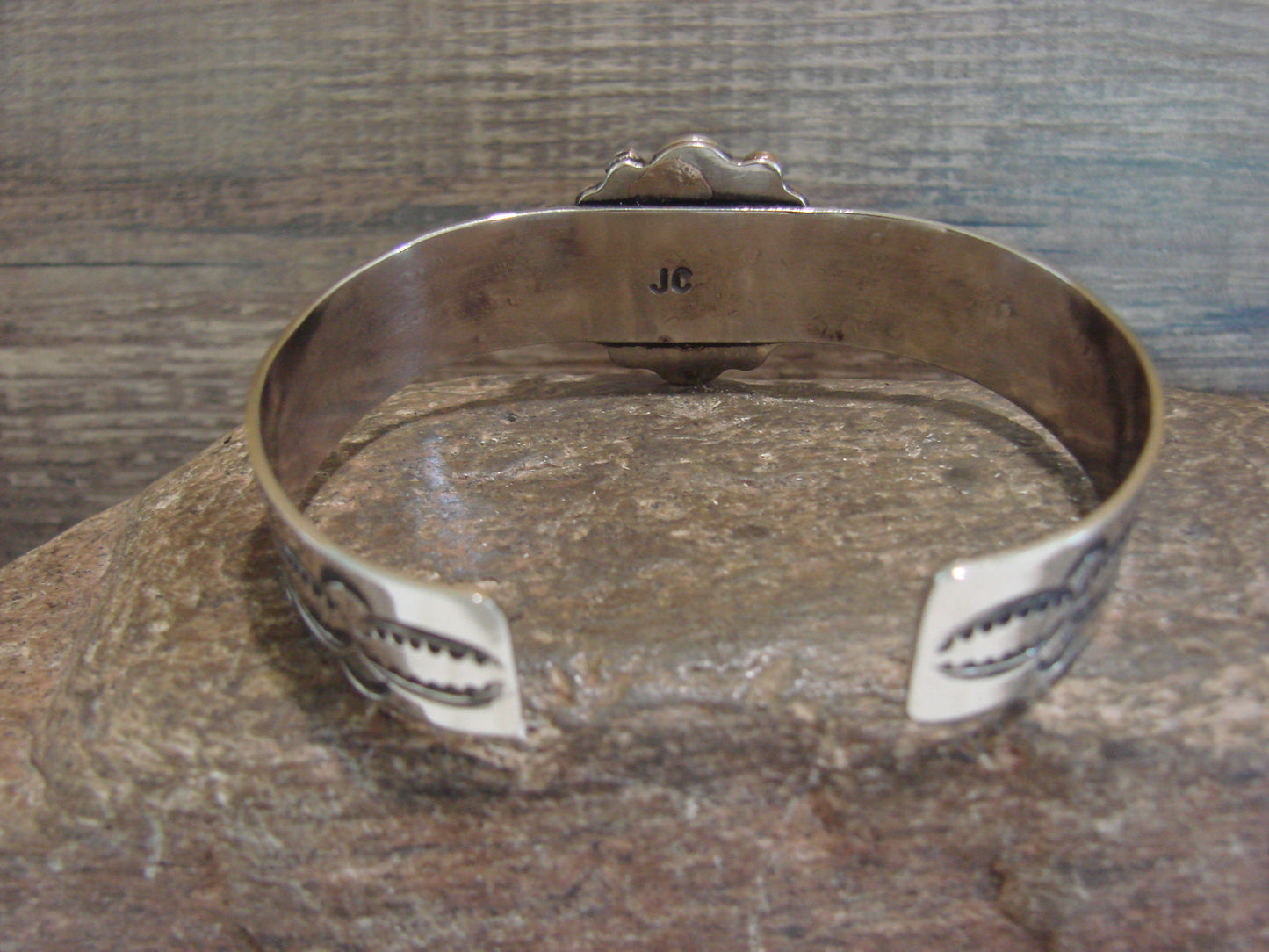 Navajo Indian Nickel Silver & Tiger Eye Bracelet by Cleveland