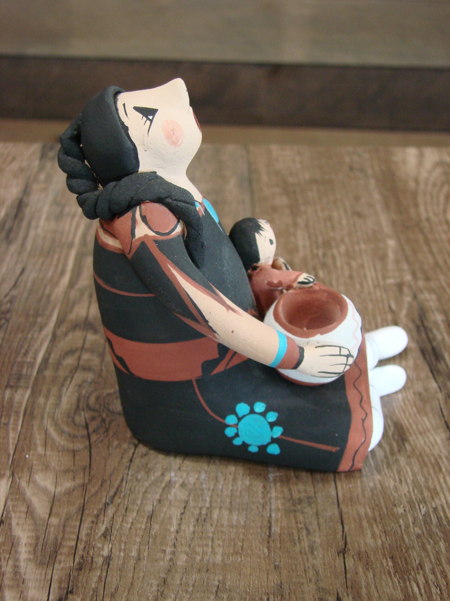 Native American Jemez Handmade Clay Storyteller by Lucero