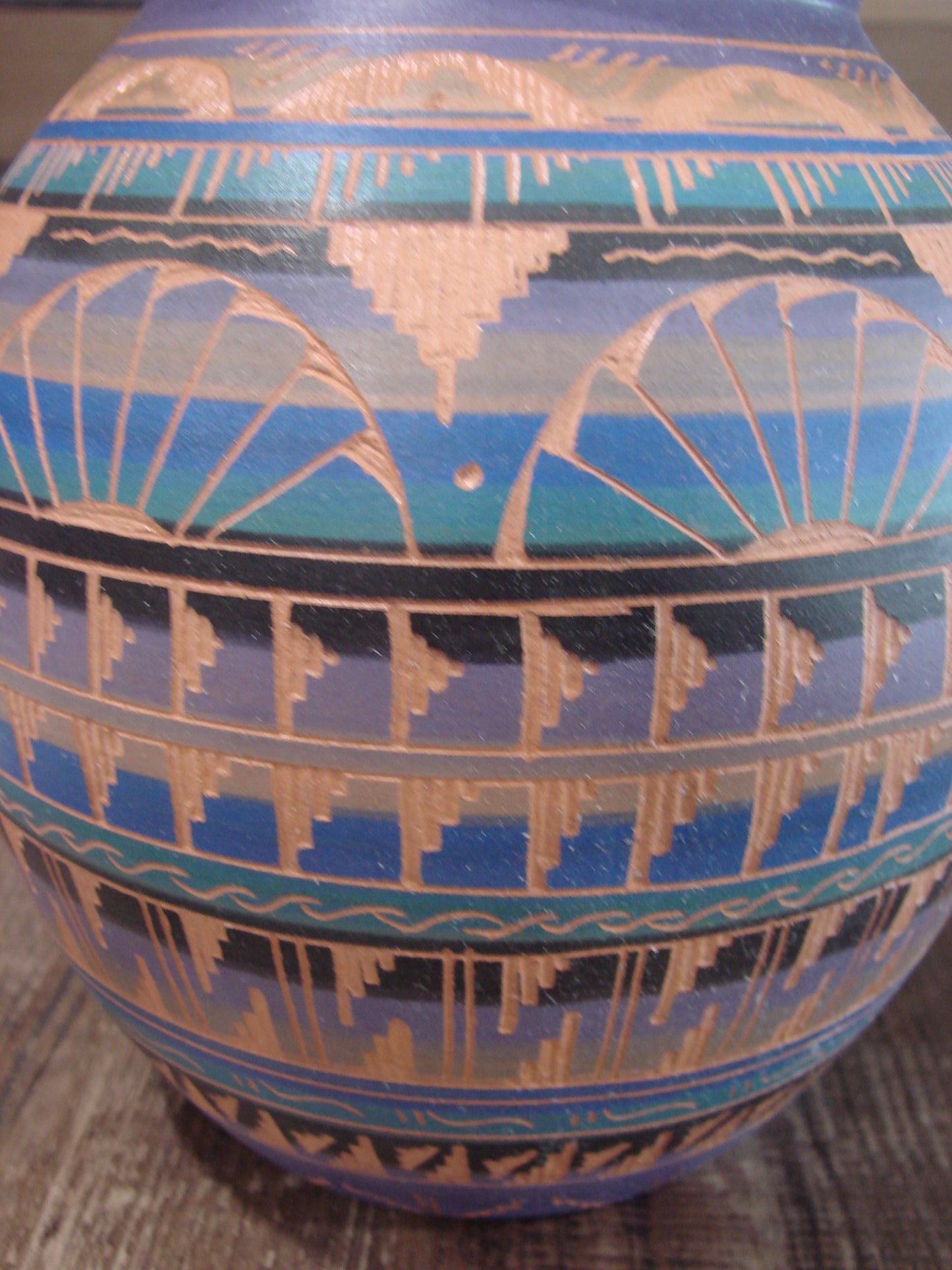 Native American Hand Etched & Hand Painted Pottery - Gilmore