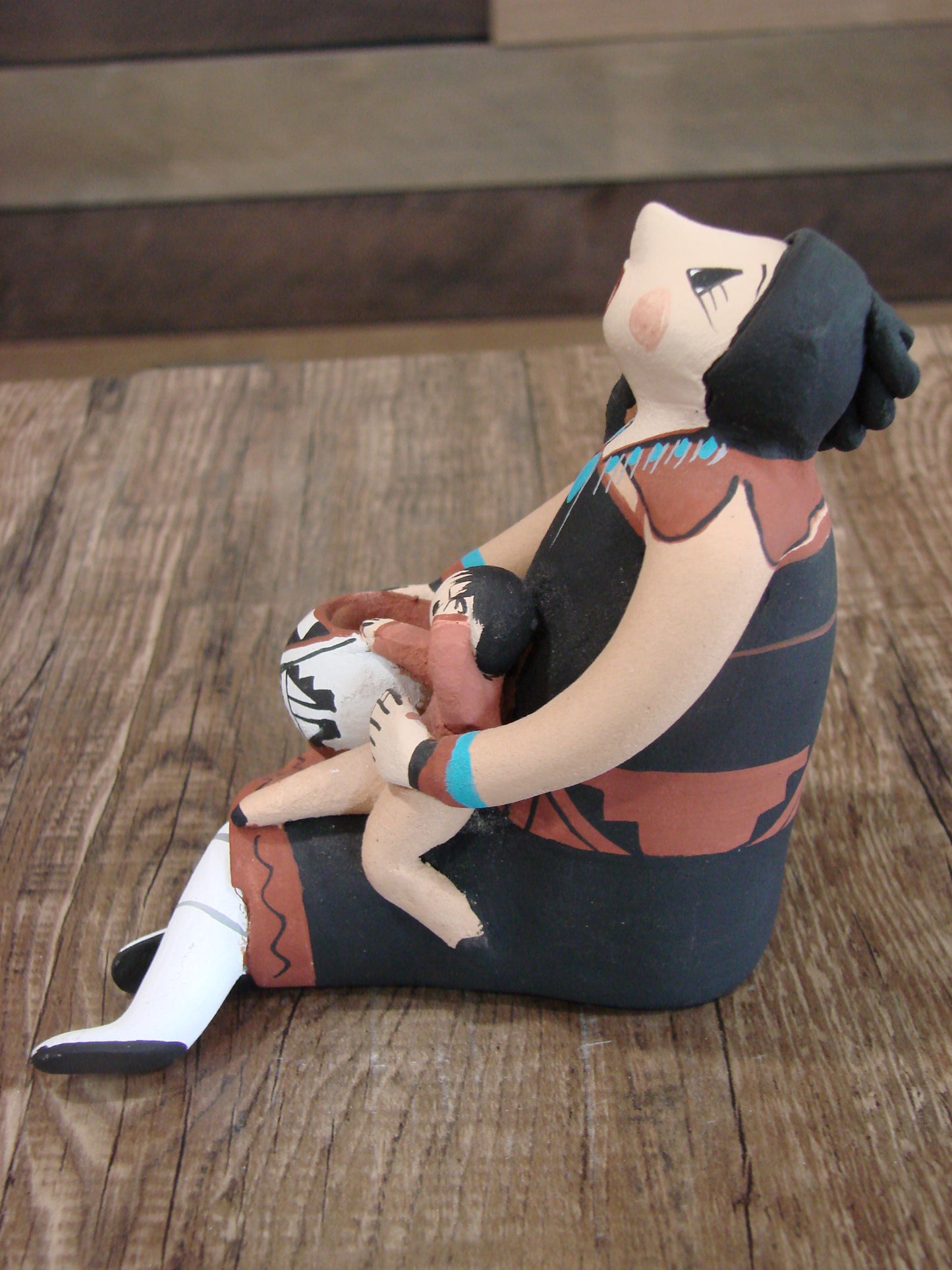 Native American Jemez Handmade Clay Storyteller by Lucero