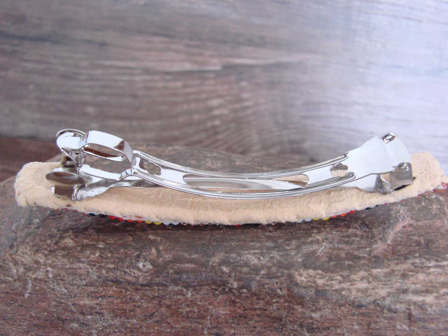Native American Hand Beaded Hair Barrette by Cleveland