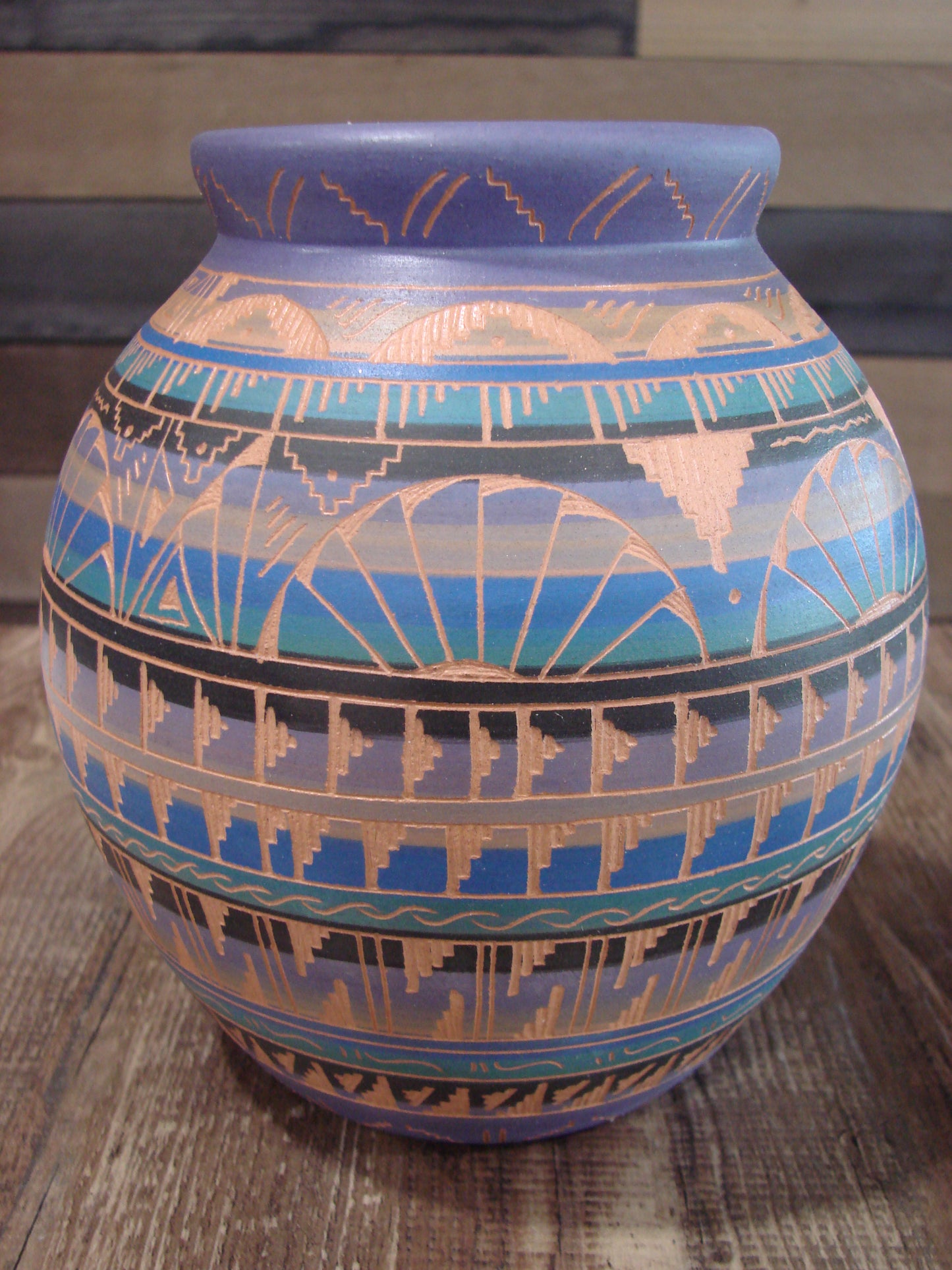 Native American Hand Etched & Hand Painted Pottery - Gilmore