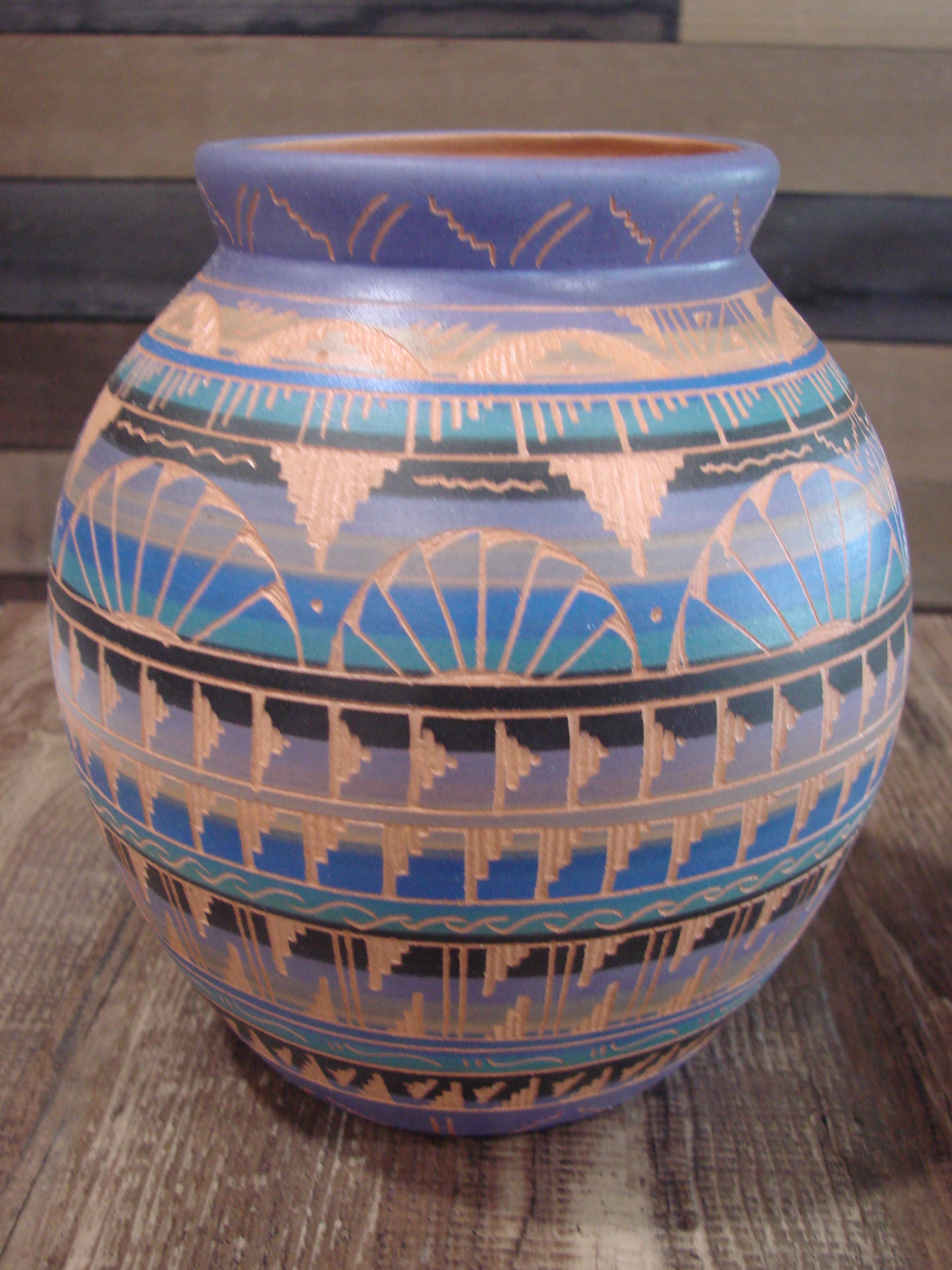 Native American Hand Etched & Hand Painted Pottery - Gilmore
