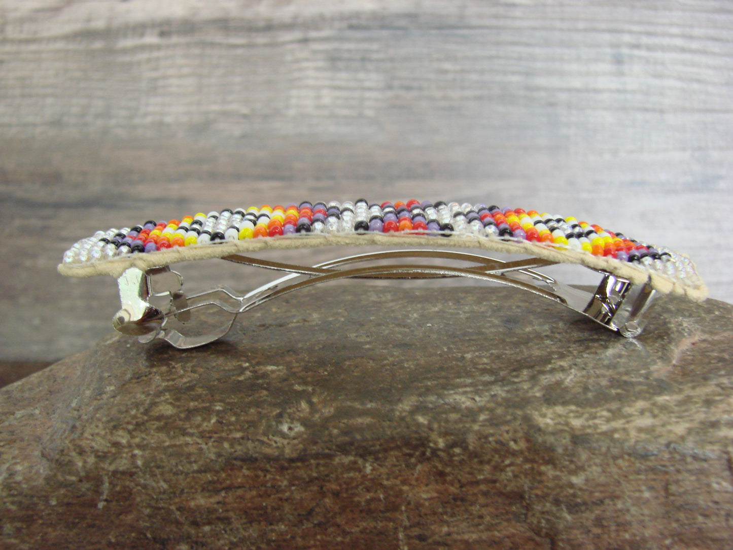 Native American Hand Beaded Hair Barrette by Cleveland