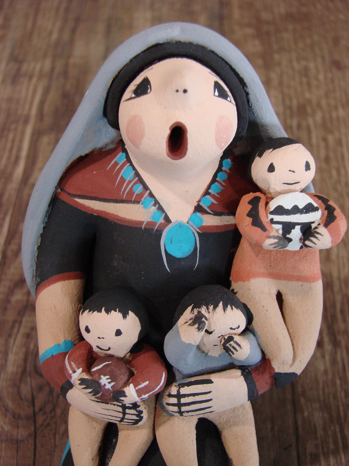 Native American Jemez Handmade Clay Storyteller by Lucero