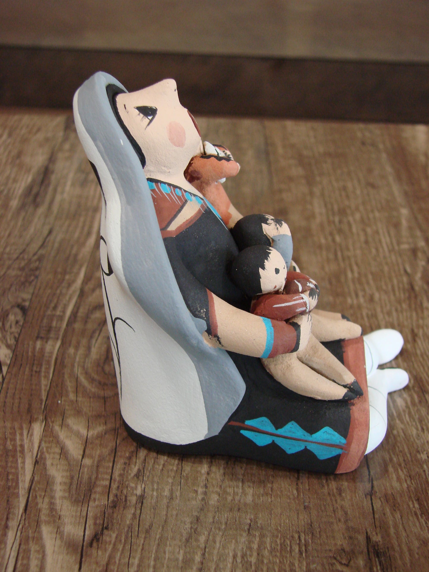 Native American Jemez Handmade Clay Storyteller by Lucero