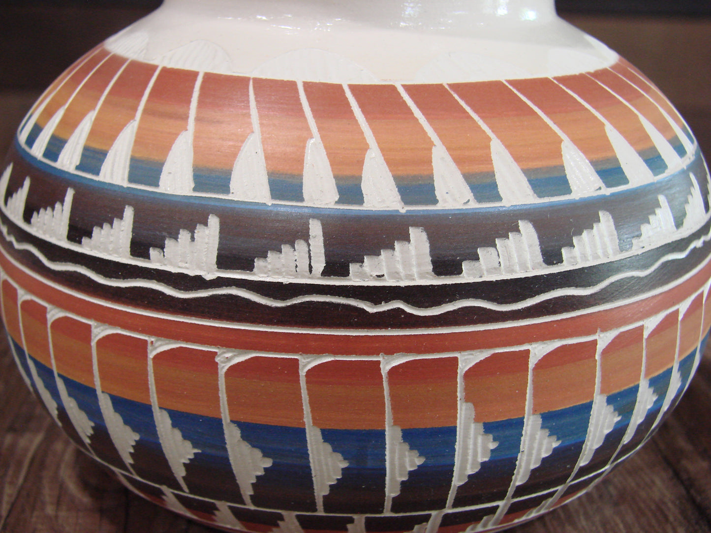 Native American Hand Etched & Hand Painted Pottery - Gilmore