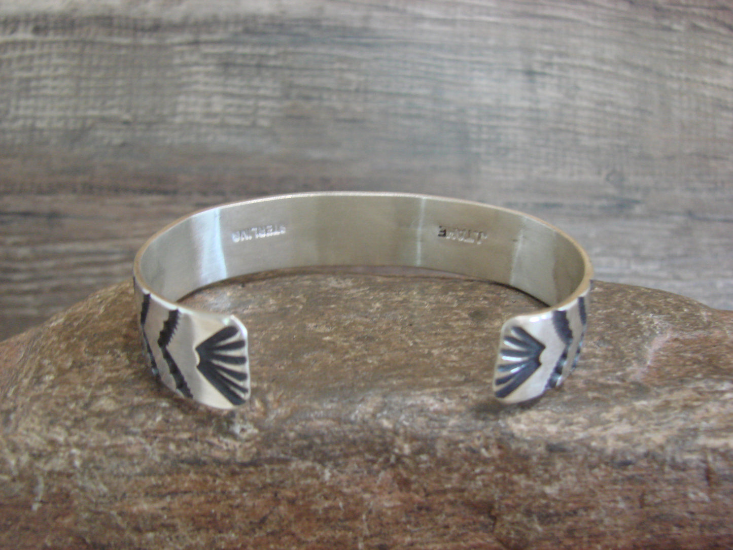 Native American Sterling Silver Bracelet by J. Tahe