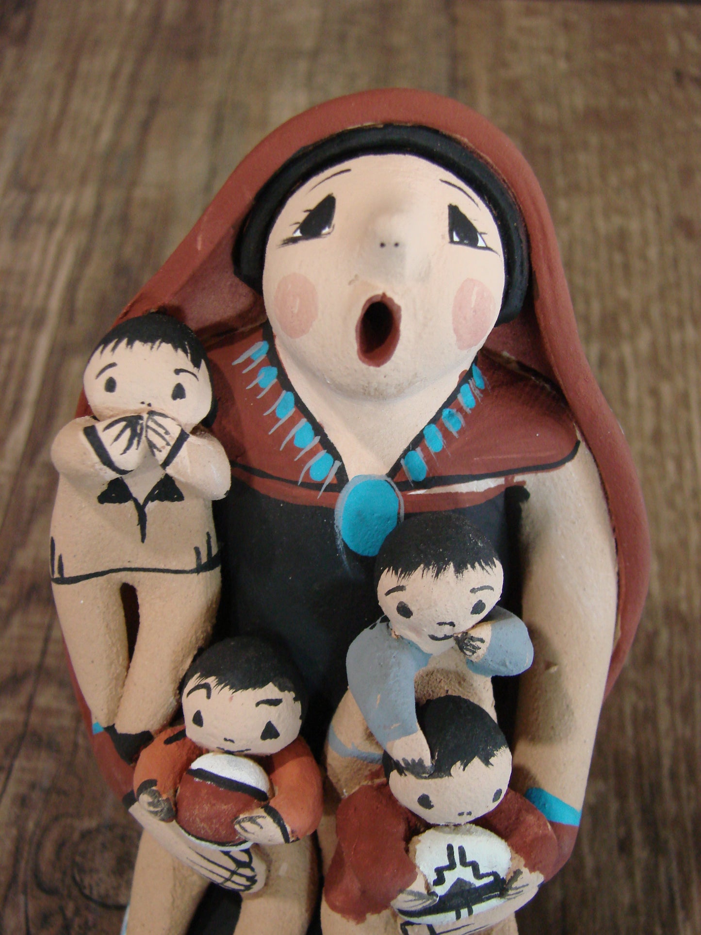 Native American Jemez Handmade Clay Storyteller by Lucero