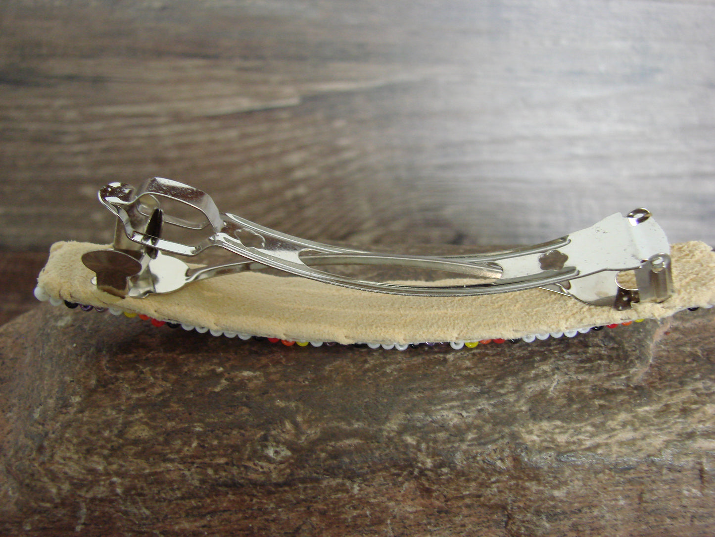 Native American Hand Beaded Hair Barrette by Cleveland