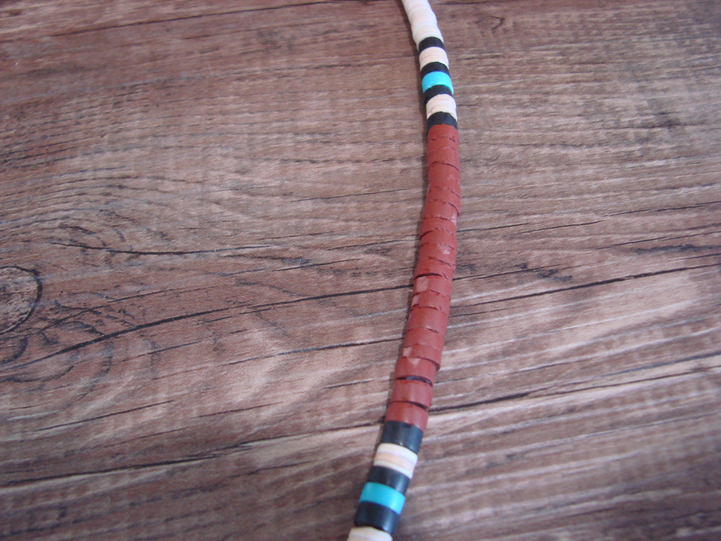 Native American 25" Santo Domingo Turquoise Heishi Necklace - Crespin
