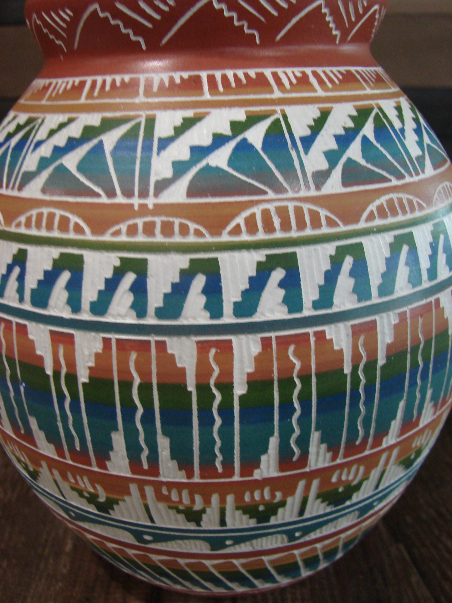 Native American Hand Etched & Hand Painted Pottery - Gilmore