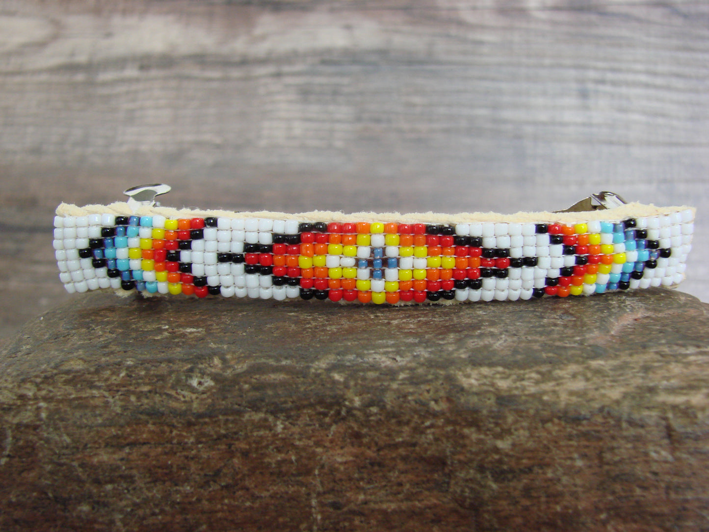 Native American Hand Beaded Hair Barrette by Cleveland