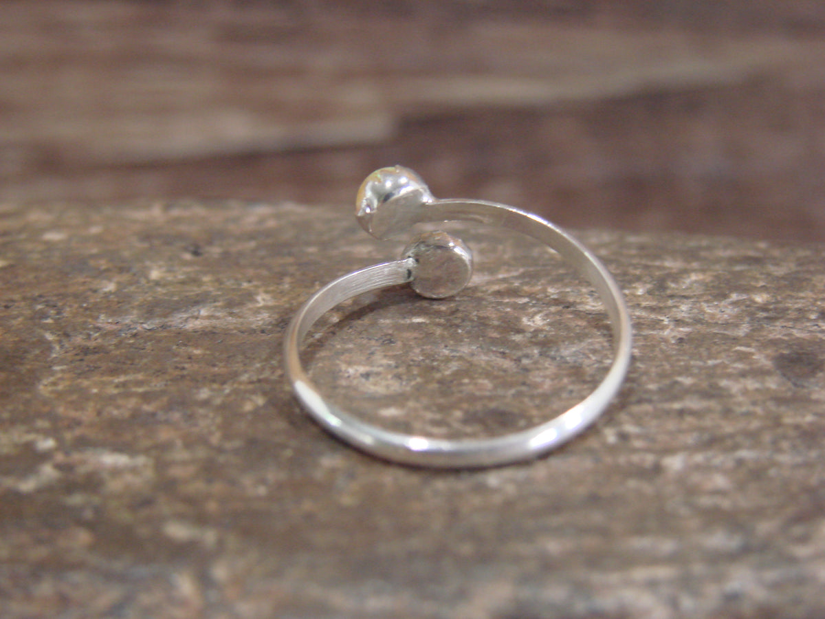 Native American Sterling Silver & Yellow Opal Adjustable Ring - Largo