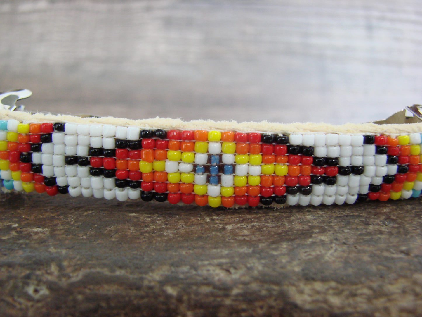 Native American Hand Beaded Hair Barrette by Cleveland