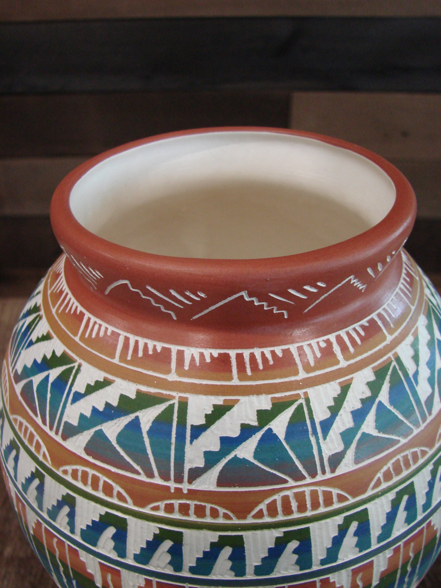 Native American Hand Etched & Hand Painted Pottery - Gilmore