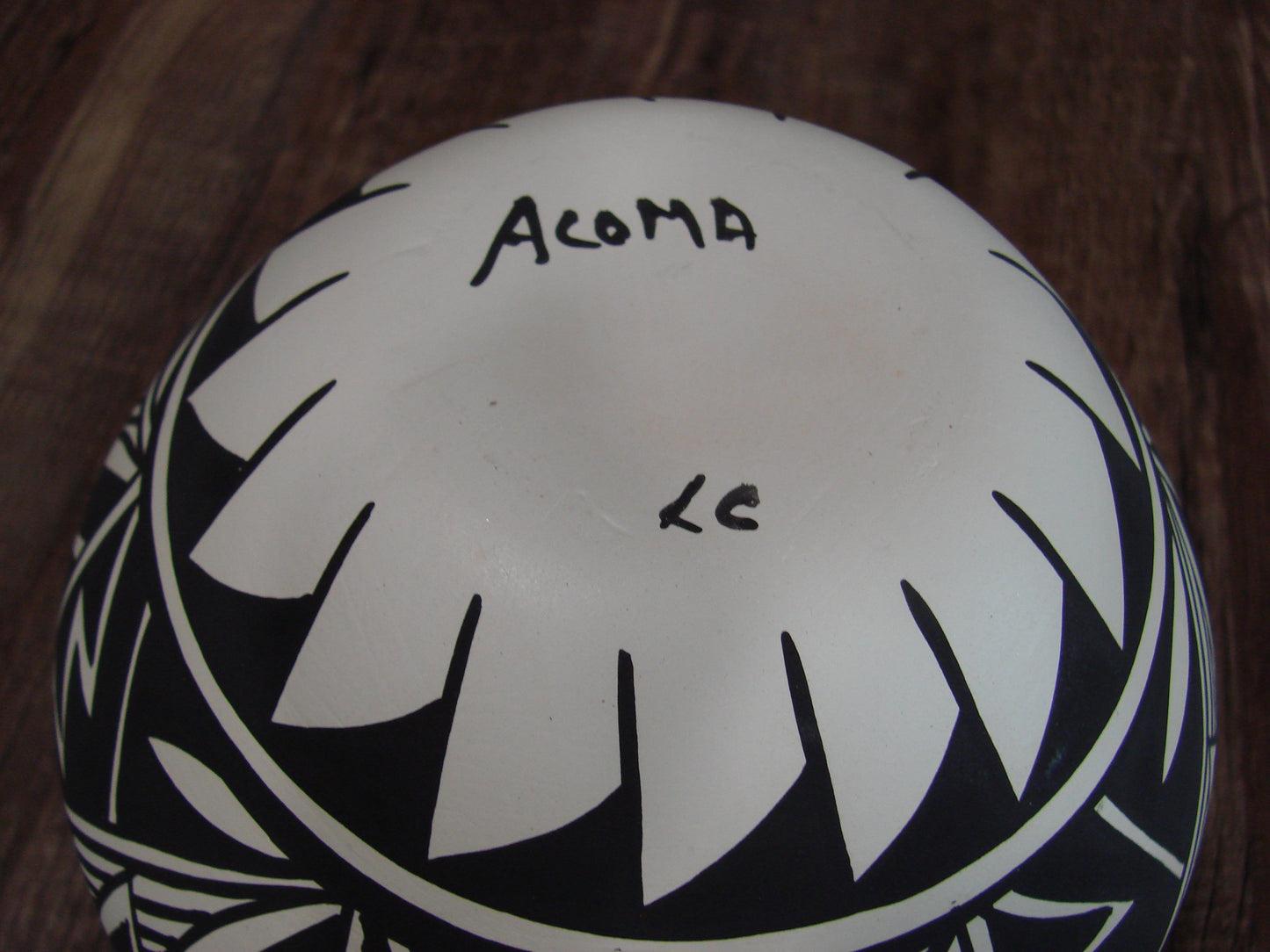 Native American Acoma Fine Line Hand Painted Pottery by Concho