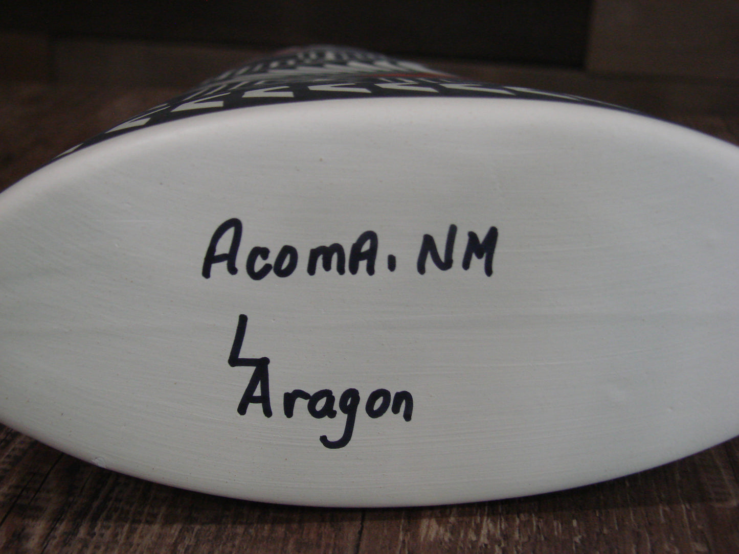 Native American Acoma Fine Line Hand Painted Pottery by Aragon