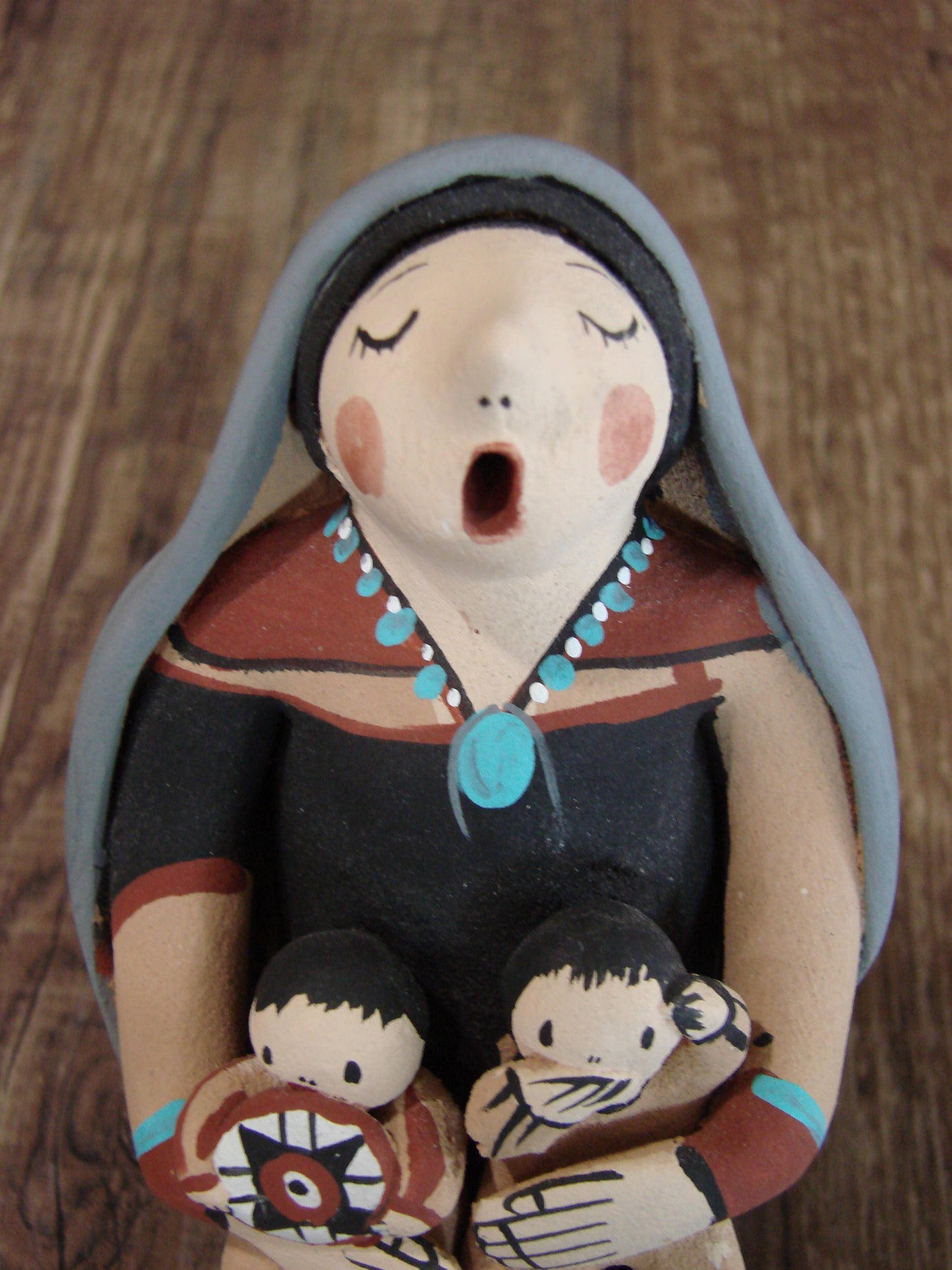 Native American Jemez Handmade Clay Storyteller by Lucero