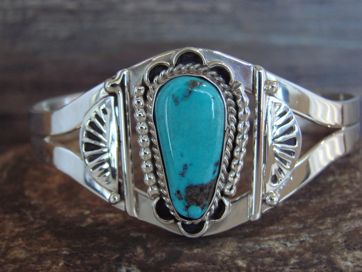 Native American Sterling Silver & Turquoise Bracelet by Bahe