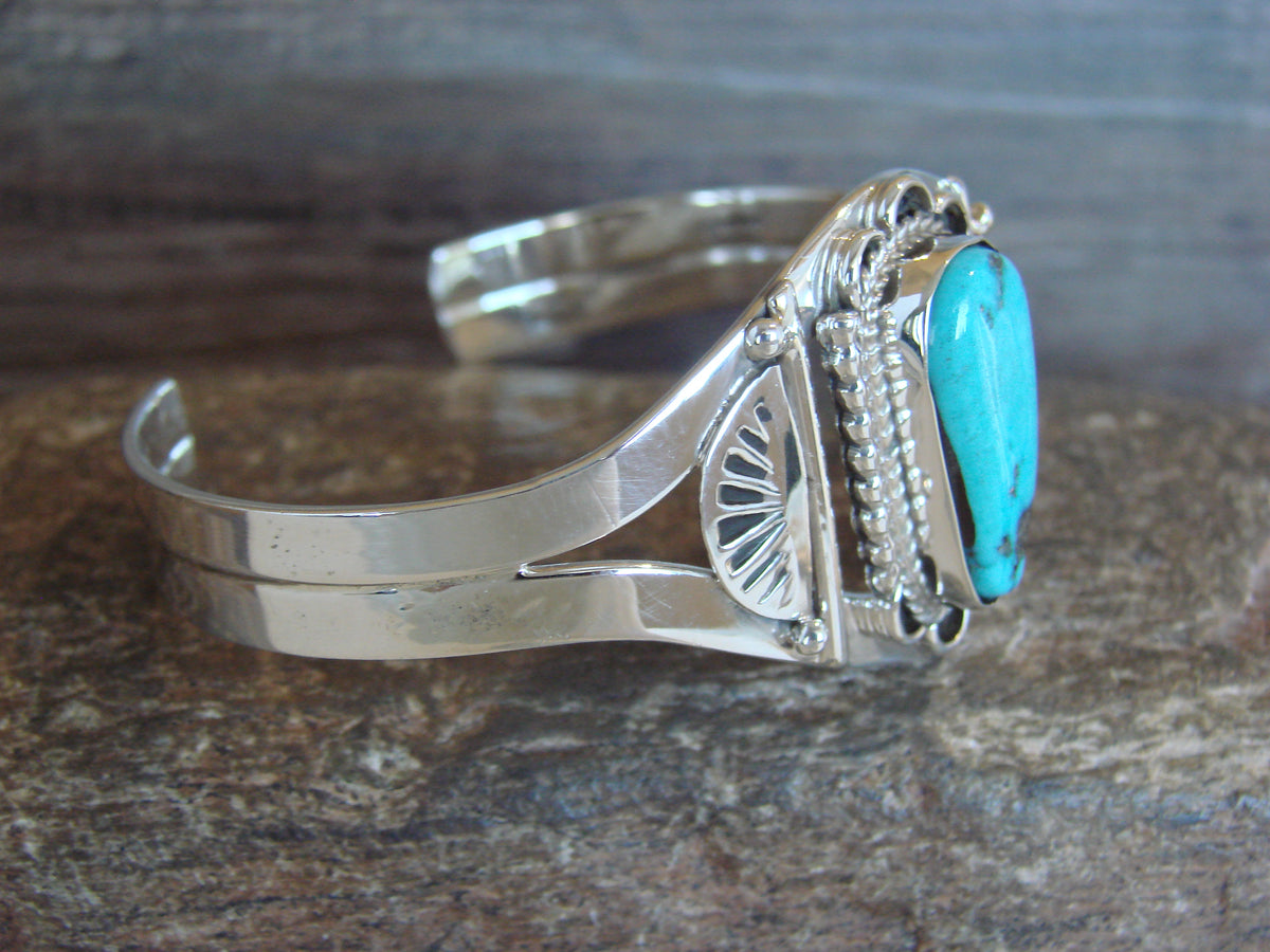Native American Sterling Silver & Turquoise Bracelet by Bahe
