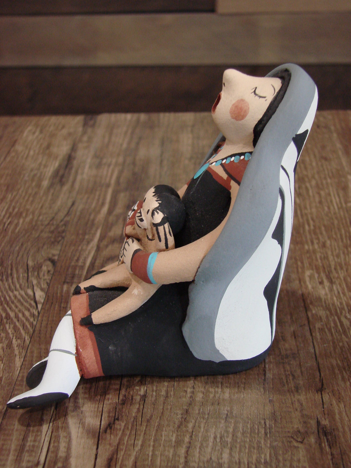 Native American Jemez Handmade Clay Storyteller by Lucero