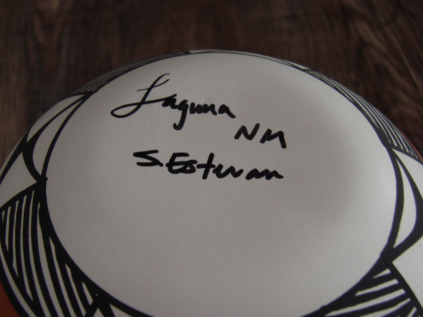 Native American Hand Painted Fine Line Acoma Pottery by Estevan