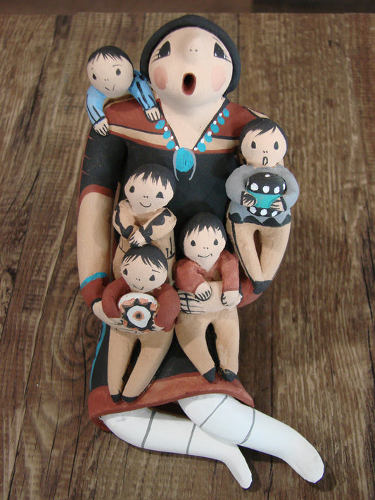 Native American Jemez Handmade Clay Storyteller by Lucero