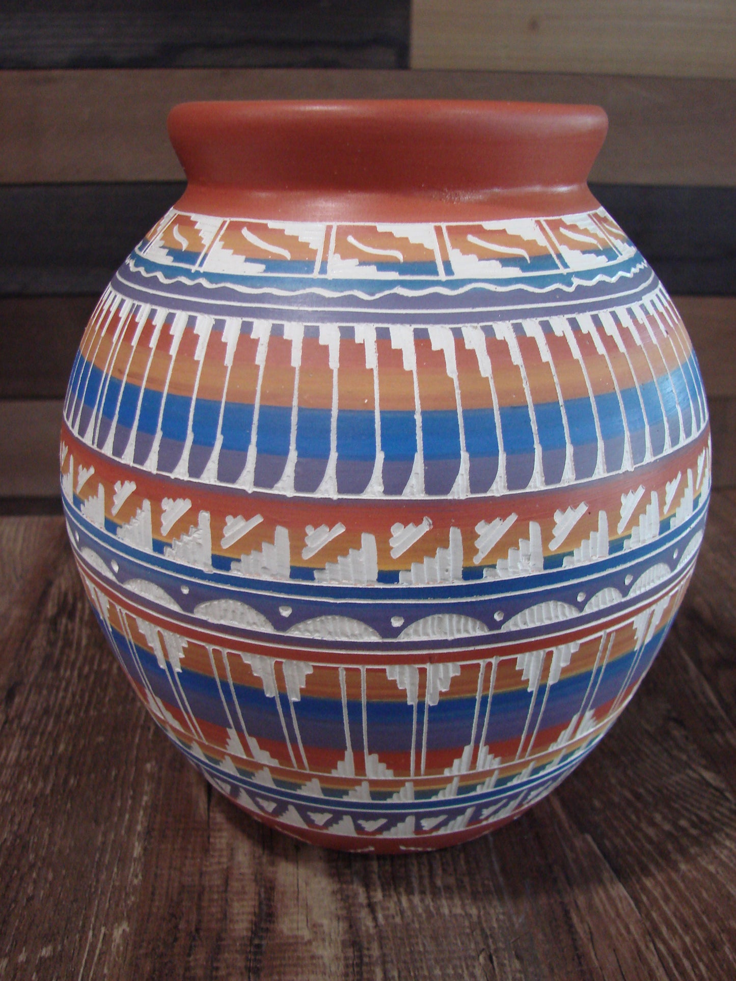 Native American Hand Etched & Hand Painted Pottery - Gilmore