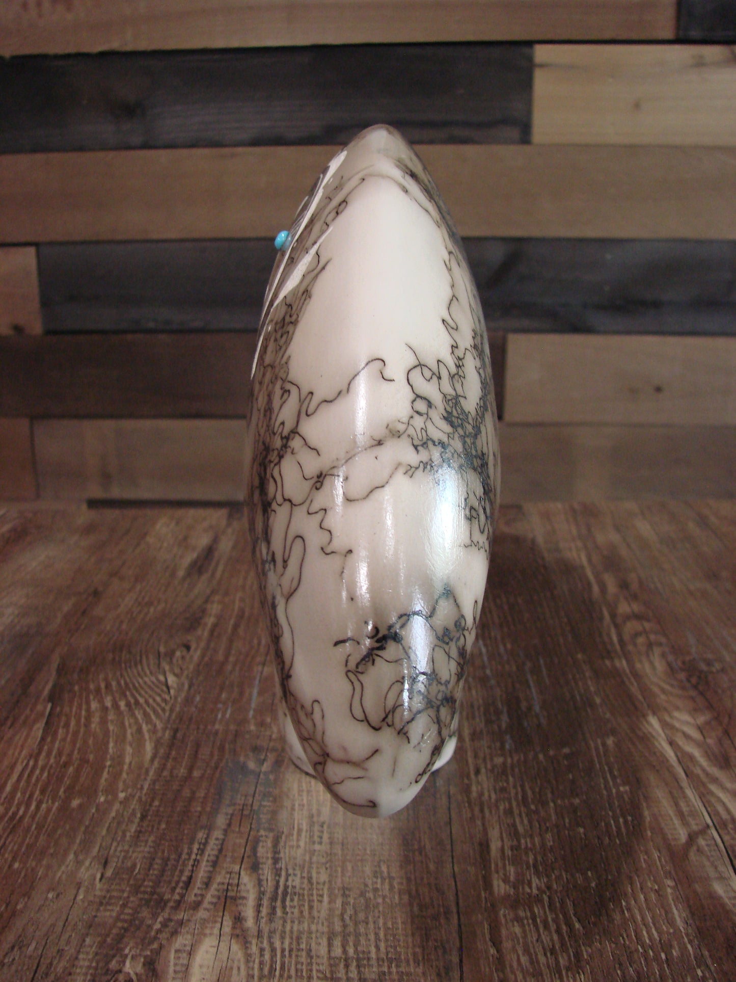 Native American Pottery Horse Hair Bear Sculpture by Vail