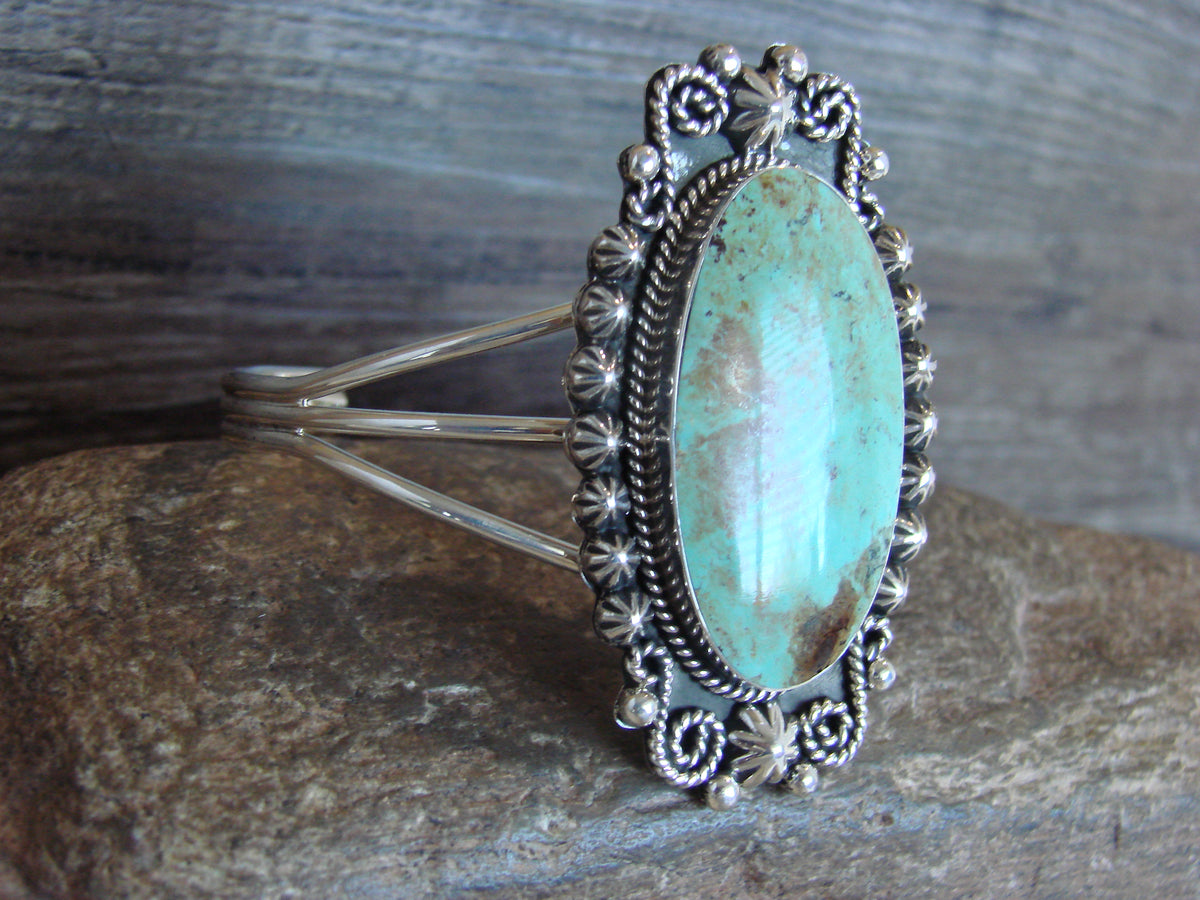 Native American Sterling Silver & Turquoise Bracelet by Calladitto