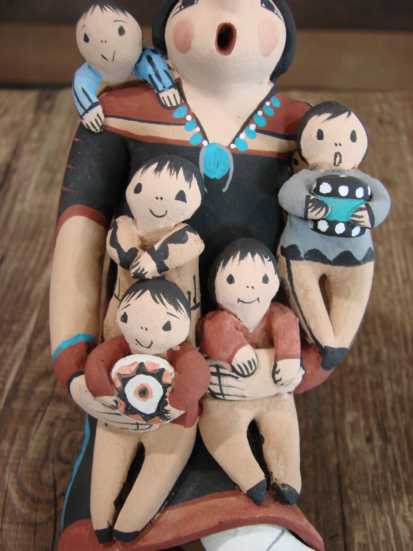 Native American Jemez Handmade Clay Storyteller by Lucero