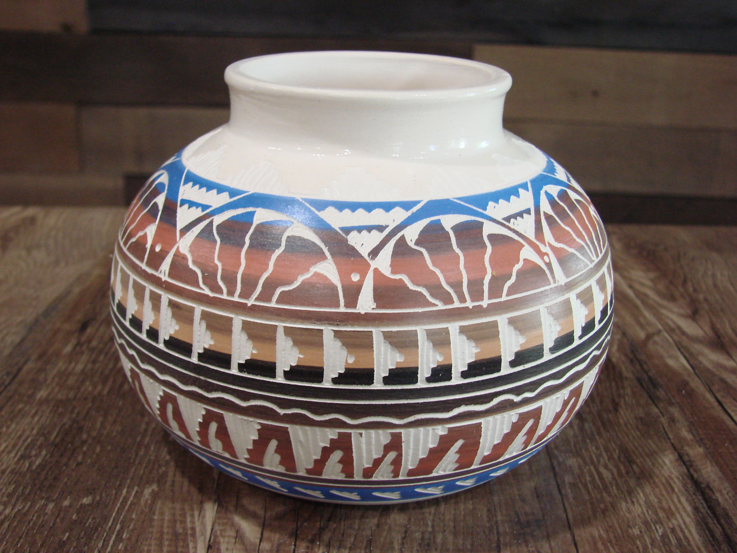 Native American Hand Etched & Hand Painted Pottery - Gilmore