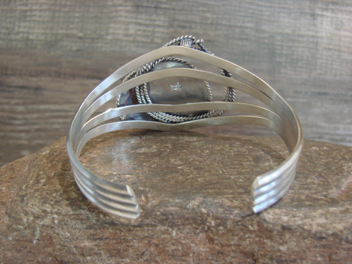 Native American Sterling Silver & Turquoise Roping Cowgirl Bracelet by Platero